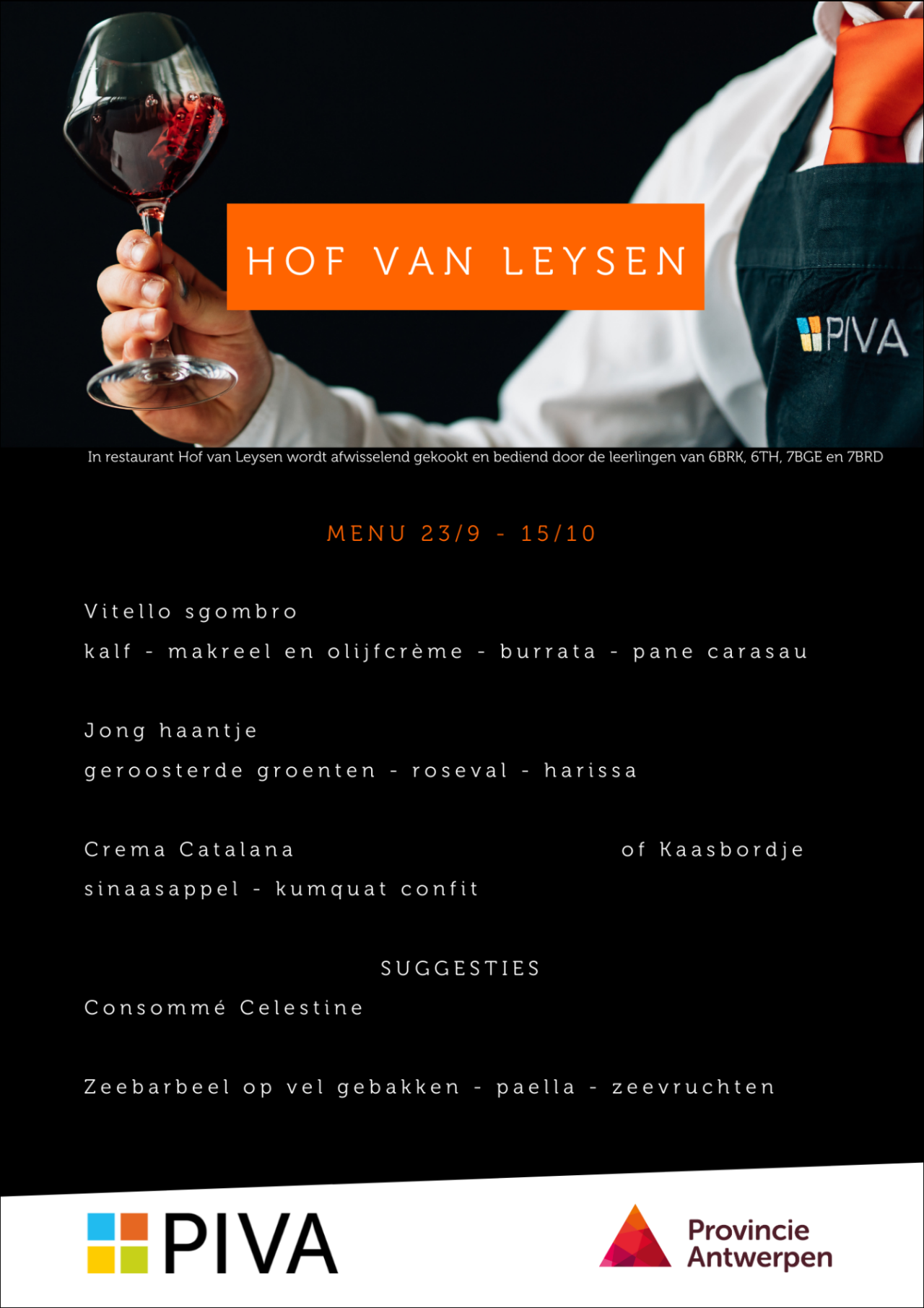 Menu Hof van Leysen september-oktober 2021